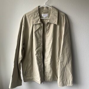 Calvin Klein jacket size XL men’s tan zip up dress jacket